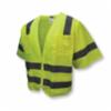 RADWEAR™ Standard Safety Vest, Polyester Mesh, Zipper Closure, 6 Pockets, Hi Viz Green, XL