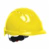Evolution® Deluxe Standard Brim Type I Hard Hat w/6-Point Polyester Suspension & Wheel Ratchet Adjustment, Yellow