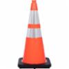 JBC Revolution Series Traffic Cone, Orange, 4" & 6" 3M Reflective Collars, 10 lb case, 28"