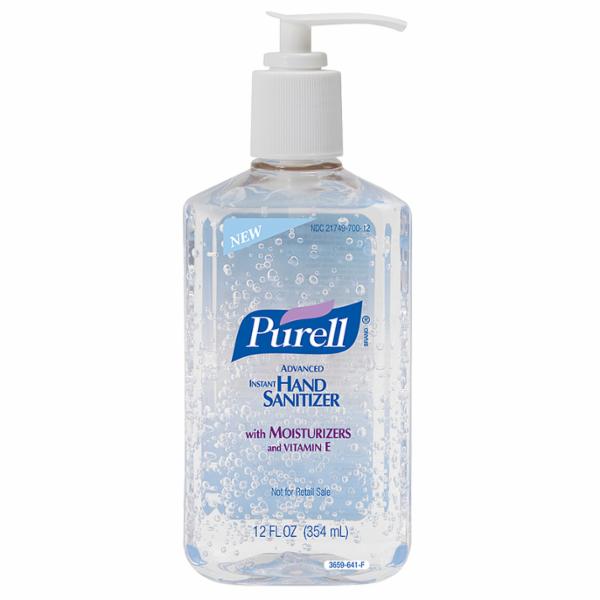 Purell® Advanced Pump Bottle Instant Hand Sanitizer, 12 oz., 12/cs