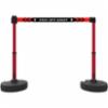 Banner Stakes PLUS Barrier Set X2, Black "Stay 6 FT Apart" Banner