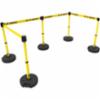 Banner Stakes PLUS Barrier Set X5 Yellow "Out of Service" Banner
