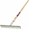 Truper HD Road Rake, 16 Tines, Hardwood Handle, 6/pk