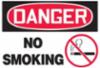 "DANGER NO SMOKING" Aluminum Sign, 10" x 14"