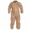 Tychem® Coverall w/ Zip Front, EWA, Tan, XL, 6/cs