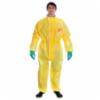 MICROCHEM® 3000 Coveralls w/ Collar & Double Wrist Cuff, Yellow, Small