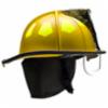 Bullard® USTM Series Firefighting Helmet w/ Bourkes Eyeshield, Yellow