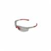 DiVal Di-Vision Safety Glasses, Anti-Fog Clear Lens, Red Trim