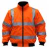 Jackson Safety* ANSI Class 3 Bomber Jacket w/ Removable Sleeves, Orange, XL