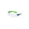 Bolle Rush Clear Anti-Fog Lens, Green/Black Temples, Safety Glasses