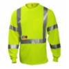 Tingley Class 3 FR Long Sleeve T-Shirt, 8.8 cal/cm2, Hi-Viz Lime, SM