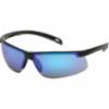 Pyramex® Ever-Lite Black Frame, Ice Blue Mirror Lens Safety Glasses, 12/BX