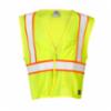 Kishigo FR CAT 1 Class 2 Safety Vest w/ Velcro® Closure, Hi Viz Lime, 5XL