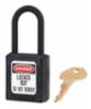 406 Series Safety Padlock, Keyed Differently, Black