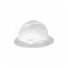 MSA V-Gard® Type I Slotted Full Brim Hard Hat w/ 4pt Fas-Trac® III Ratchet Suspension, White