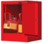 Justrite Flammable Cabinet, 4 Gal, 1 Shelf & 1 Door, Red