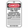" OUT OF SERVICE" Tag, Plastic, Black / Red on White, 5-3/4" x 3-1/4", 25/pk