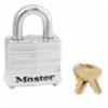 Master Keyed Steel Body Padlocks, White, 3/4"