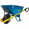 Jackson Total Control™ 6 Cubic Foot Wheelbarrow w/ Steel Handles, Comfort Grip & Tubed Tire, Blue