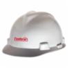 MSA V-Gard hard hat w/ Fas-Trac ratchet sus, white, CLHA logo