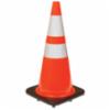 JCB Safety® PVC Traffic Safety Cone w/ Reflective Collars, Orange, 28"