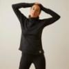 Ariat Rebar Gridwork Ladies Long Sleeve 1/4 Zip Shirt, Black with CMP Logo, 4XL