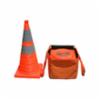 Collapsible Cone Set, 28" Cones w/ 4" & 6" Reflective Stripe, 5/ST