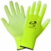 Global Glove High-Visibility Polyurethane Coated Gloves, Lime, Small