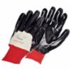 Best® Nitri-Pro® Cut Resistant Palm Coated Work Gloves w/ Smooth Finish, Cut Level 2, Knit Wrist, Navy/White, MD