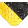Wearwell Diamond Plate Spongecote Mat, Black and Yellow, 9/16" x 3' x 5'