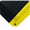 Wearwell Diamond Plate Bev Mat, Black & Yellow, 9/16" x 4' x 75'