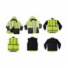 Class 3 6-In-1 Hi-Viz Reflective Jacket, Yellow, 2X-Large