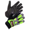 DiVal Rhino-Tex™ Leather Palm Mechanics Gloves, Hi-Viz, LG