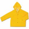MCR rain jacket w/ attached hood, yellow, XL