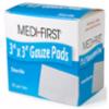 Medi-First® Sterile Gauze Pads, 3" x 3", 4-Ply, 25/BX