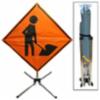 DynaFlex™ DF3000 Series Fold & Roll™ Sign Stand, 12"