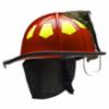 Bullard® USTM Series Firefighting Helmet w/ Bourkes Eyeshield, Red