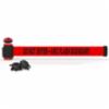 Banner Stakes 7' Magnetic Wall Mount, Red "Do Not Enter - Arc Flash Boundary" Banner, With Light