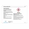 " STRONTIUM NITRIDE SR2N HAZARD STATEMENT" Sign, Plastic, 7" x 10", Materion Logo