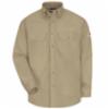 Bulwark FR Long Sleeve Button Down Shirt, Khaki, 8.6 cal, LG