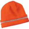 CornerStone® Enhanced Visibility Beanie w/ Reflective Stripe, Safety Orange/Reflective