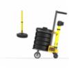 Banner Stakes PLUS Cart Package, Yellow "Out of Service" Banner