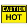 Accuform® Safety Labels, Caution Hot, 3 1/2" x 5"