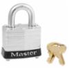 Master Keyed Steel Body Padlocks, Black, 3/4"