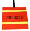 Estex Warning Placard, Fluorescent Orange, 16" x 18"