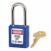 410 Series Safety Padlock, Keyed Differently, Blue