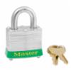 Master Keyed Steel Body Padlocks, Green, 3/4"