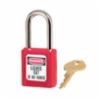 410 Series Safety Padlock, Keyed Differently, Red