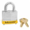 Master Keyed Steel Body Padlocks, Yellow, 3/4"