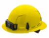 Milwaukee Bolt Full Brim Hard Hat, 4 Point Ratcheting, Yellow with CMP Logo